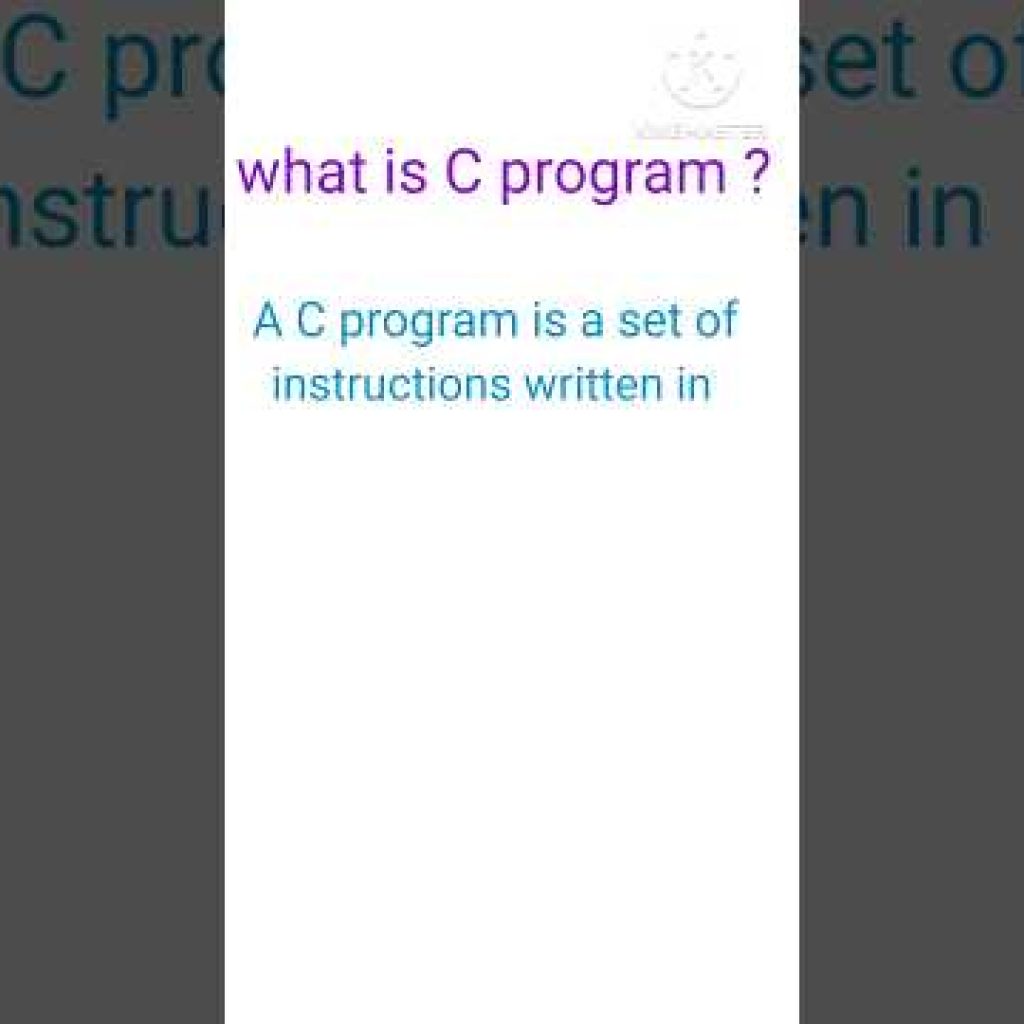 What is C program? Definition of c program|| computer ki duniya