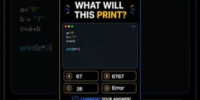 βπ Python Output Quiz 26 #tech #ai #viral #shorts #computer #windows #scripting #python #hack #linux