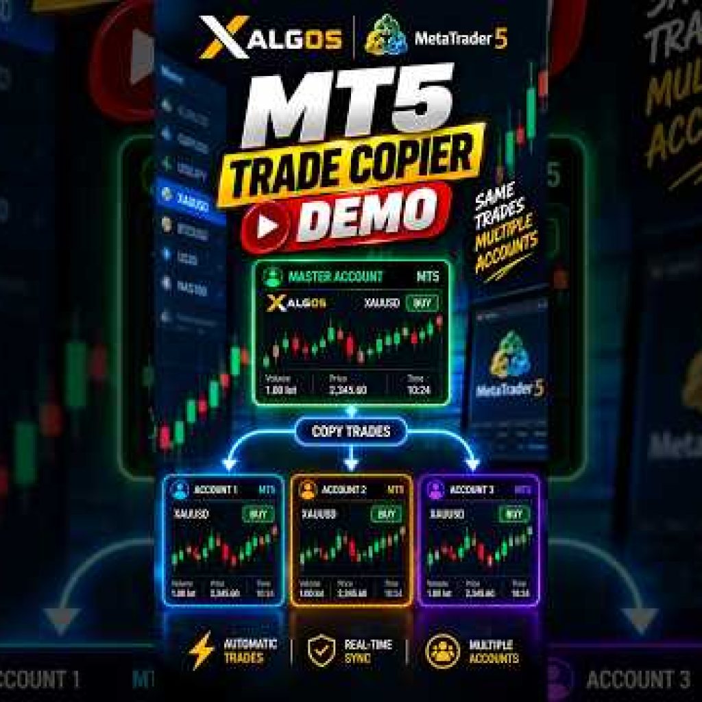 MT5 Trade Copier Live Demo | Multi-Account Copy Trading | Copy Trades Using MetaApi | xalgos |