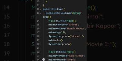 Create movie objects in java | #live #code #repeat