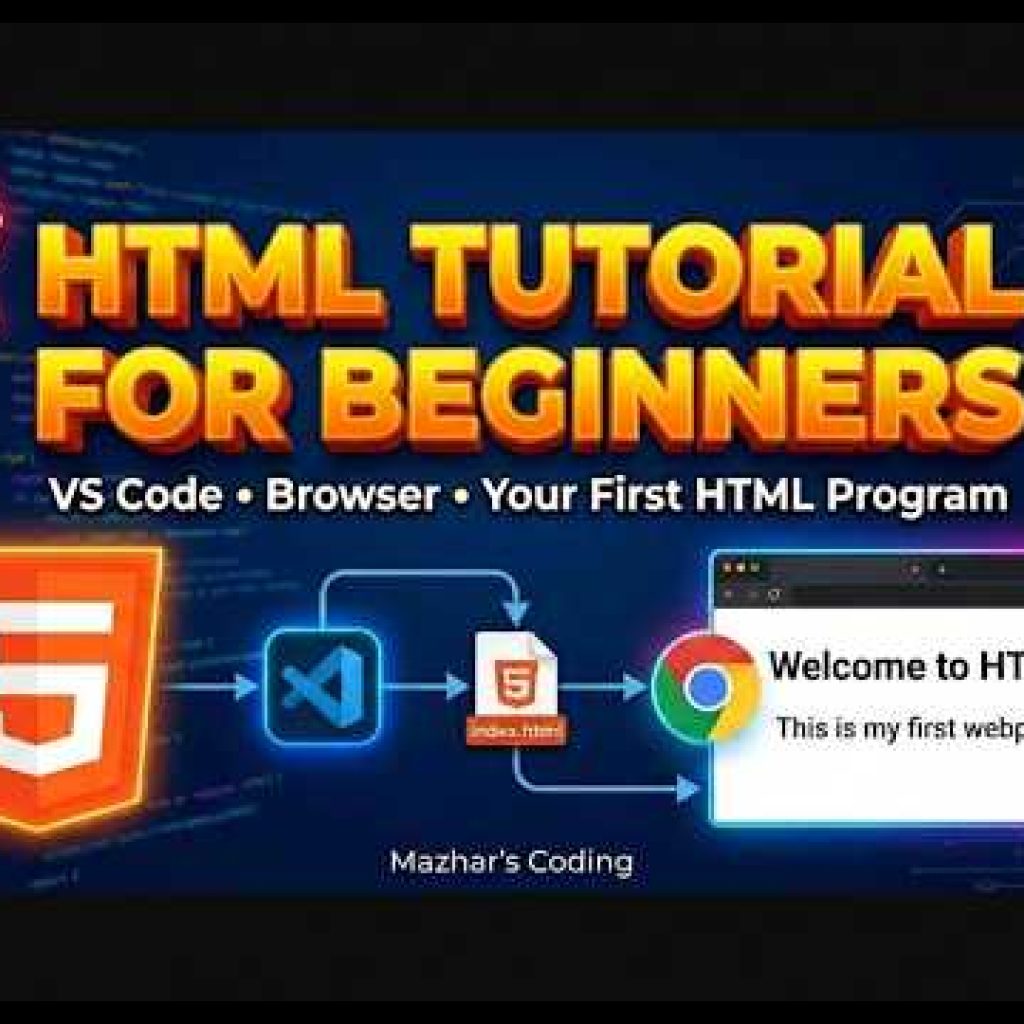 HTML Tutorial for Beginners | VS Code Setup, Browser & First HTML Program | Lecture 03