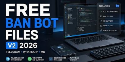 FREE Telegram & WhatsApp Ban Bot Files 2026 | Ban Scripts, Tools & MD Bot Setup | V2