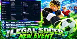 Illegal Soccer Script — SHOT AIMBOT + AUTO DRIBBLE + AUTO GOALKEEPER pc e mobile (Best script)