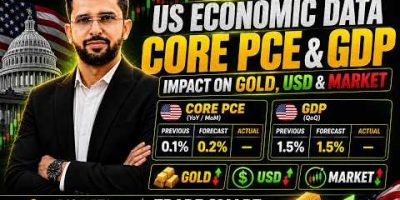 CORE PCE & GDP US DATA LIVE FOREX AND CRYPTO ANALYSIS [ GOLD & BITCOIN ] TRADE WITH TECH HUB 26-8