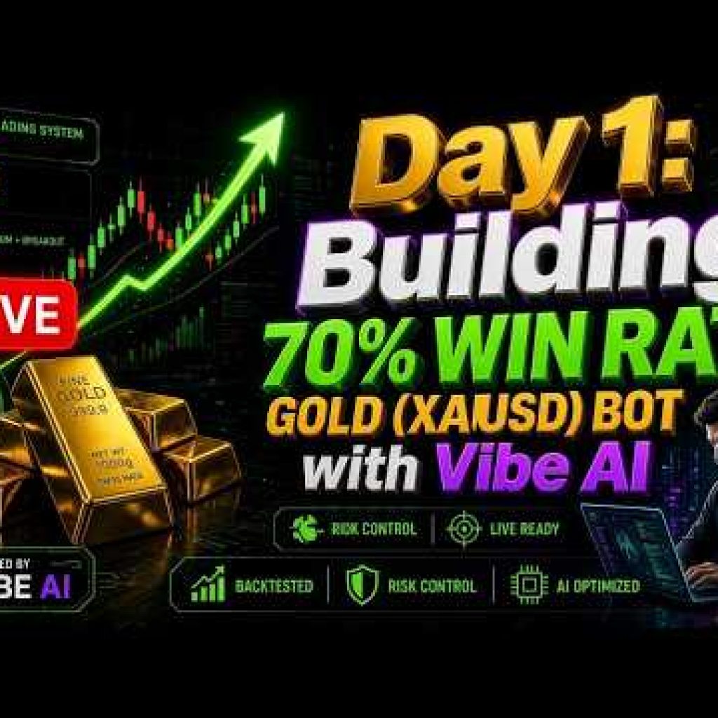 ⚡ Day 1: Building an Automated Trading Bot for Gold (XAUUSD) | 70% Win Rate Algorithmic Vibe Coding