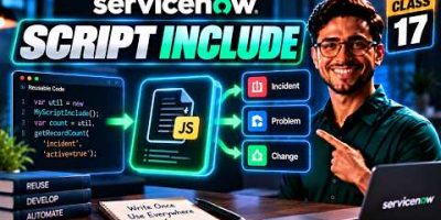 Script Includes in ServiceNow | ServiceNow Admin & Developer Tutorial | Class 17