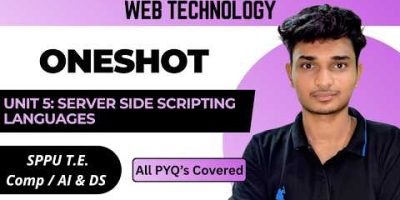 WT | Unit 5 | Server Side Scripting Languages | SPPU T.E. Comp / AI & DS | ONESHOT