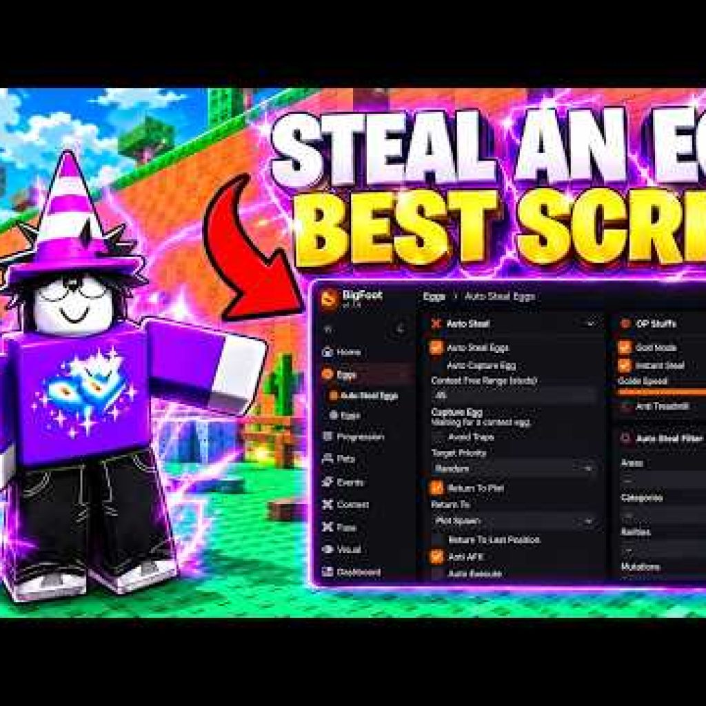 Steal An Egg Script — AUTO FARM, INSTANT STEAL, AUTO BOSS, TP STEAL, GODMODE & MORE! (KEYLESS)