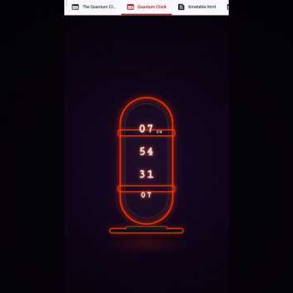 Neo Quantum clock ⏰ by using HTML,CSS,JAVA SCRIPT #A09K7