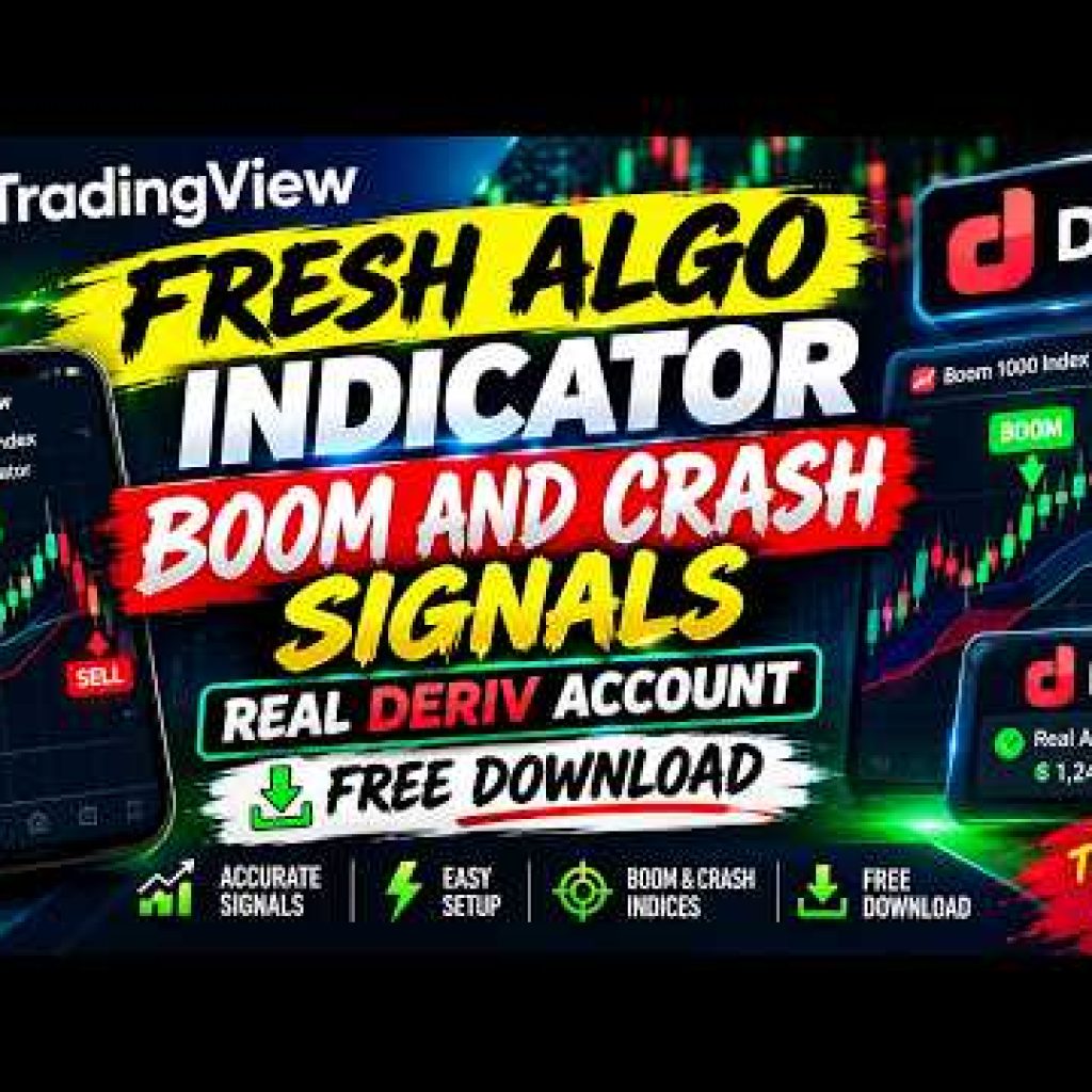 Tradingview Fresh Algo Indicator Boom and Crash Signals Real Deriv Account (Free Download)