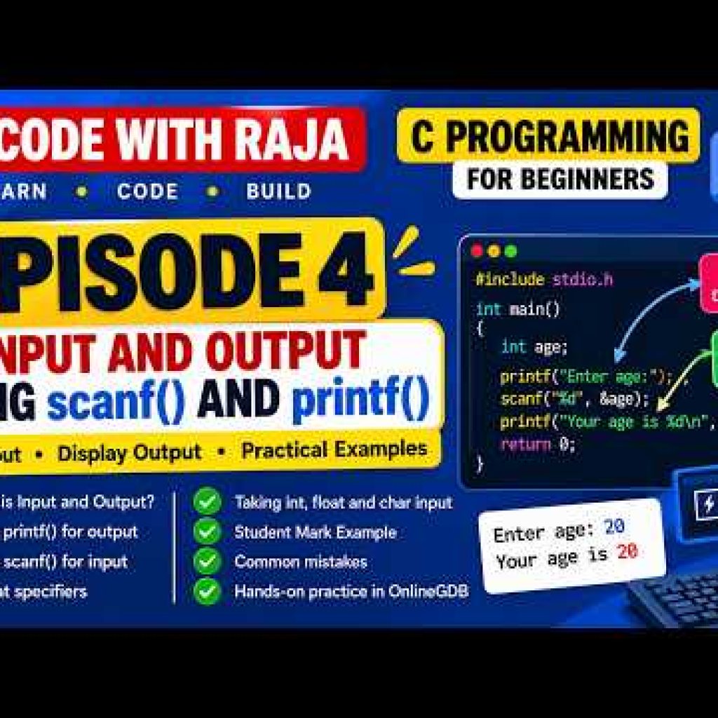 C Programming Tutorial for Beginners | Episode 4 | Operators and Expressions in C
