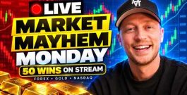Live Trading Forex, Gold & NQ (XAUUSD Market Mayhem Monday!)