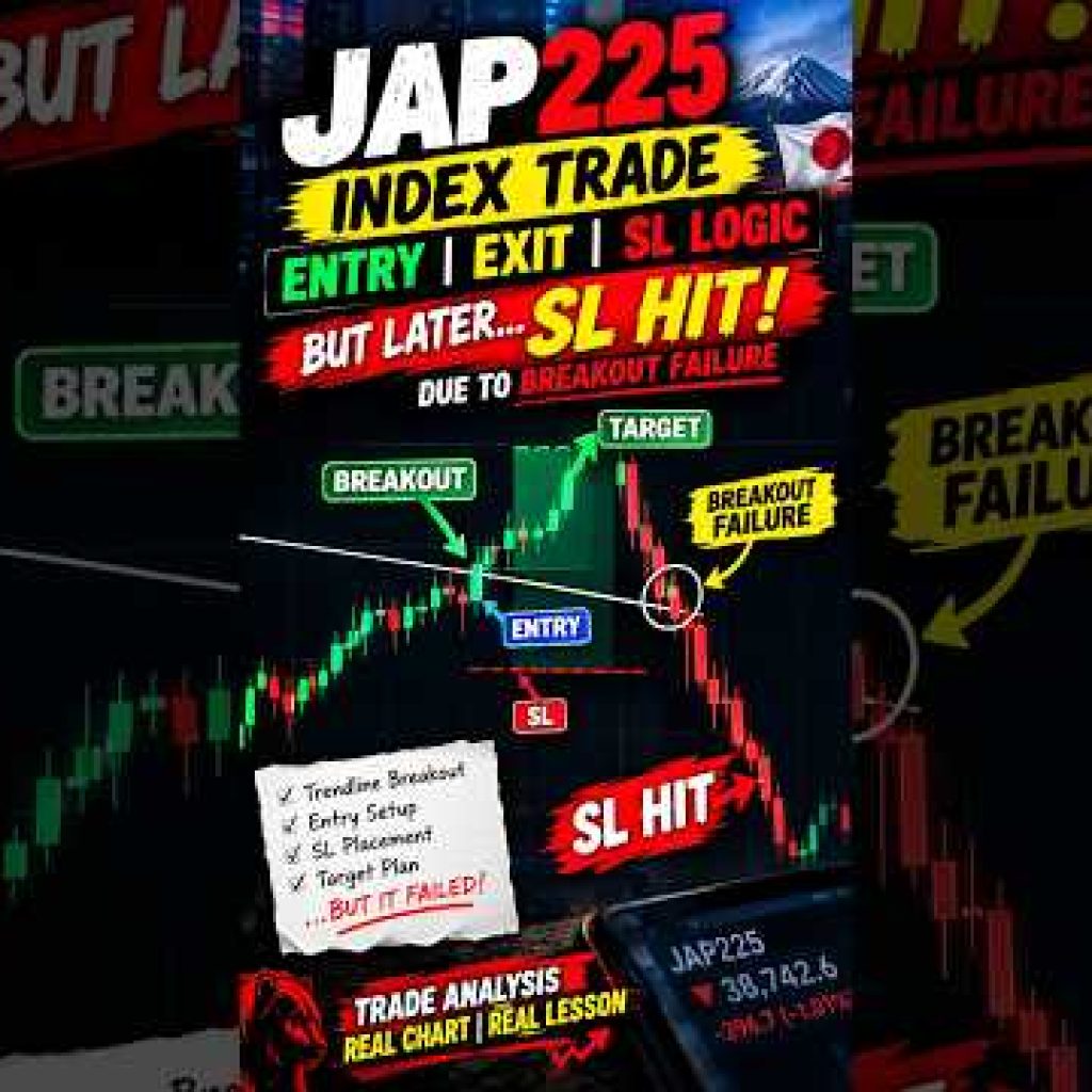 JAP225 SL HIT! Stop Loss Triggered π± | Nikkei 225 Trade Breakdown #tradingindia #priceaction