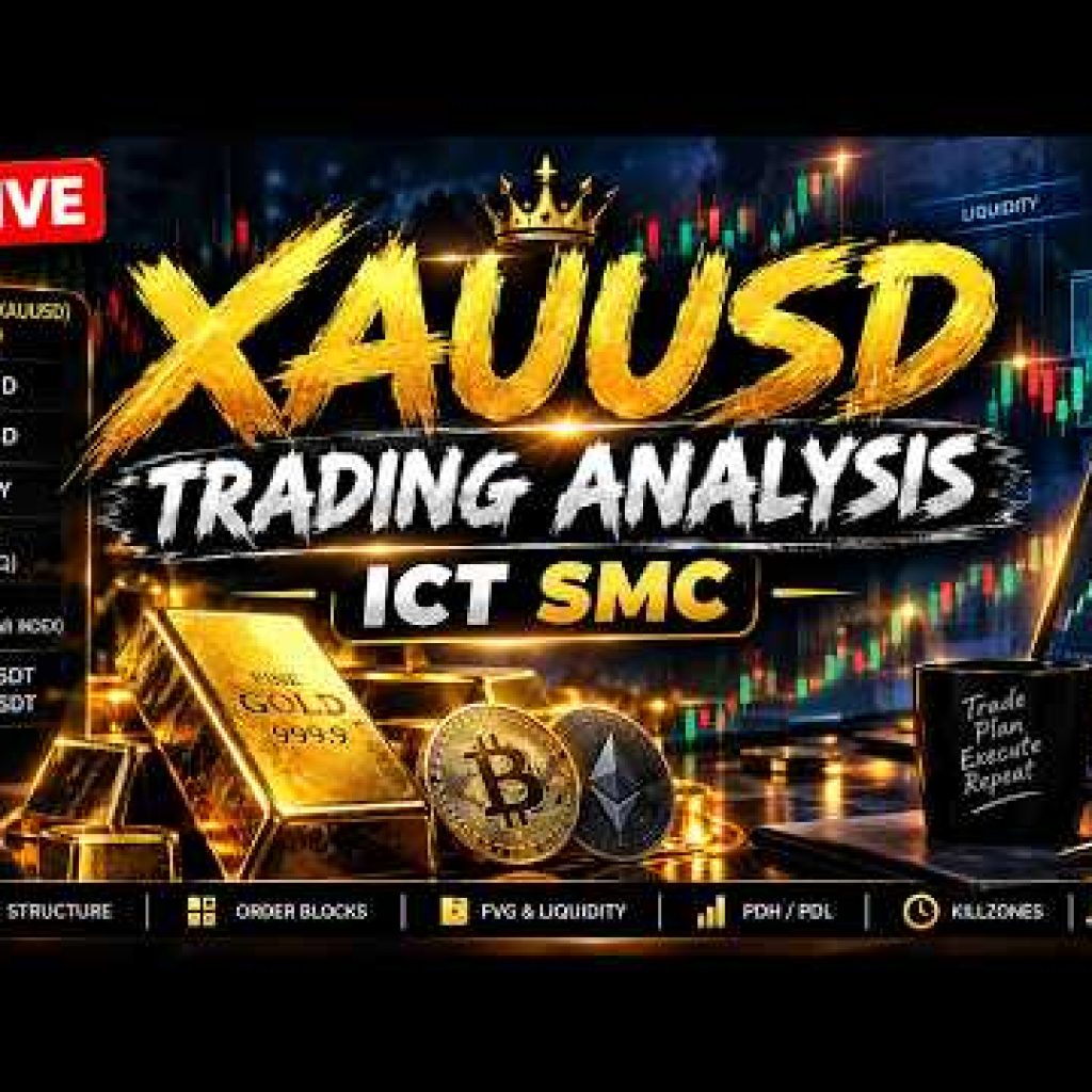 XAUUSD LIVE 🔴 Gold Trading Analysis | ICT SMC | Forex, DXY & Crypto