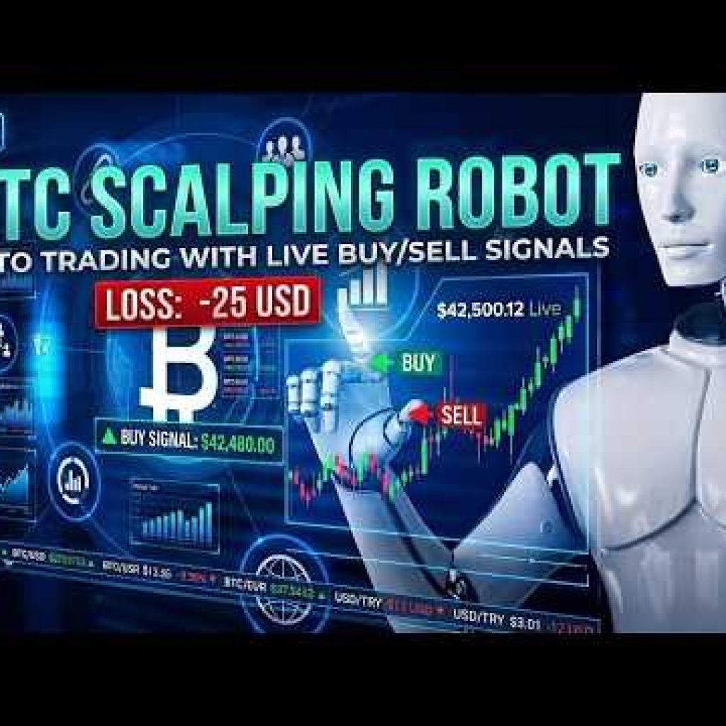 BTC Scalping Robot . Auto Trading with Live Buy/Sell Signals. Loss -25USD