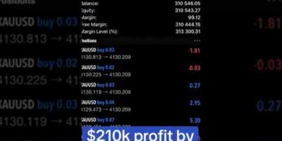 $210k Profit by Free Ai Trading Robot | Auto Gold Trading (XAUUSD) #shorts