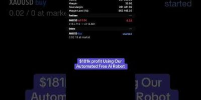 $181k Profit Using Our Automated Free Ai Robot | Auto Gold Trading (XAUUSD) #shorts