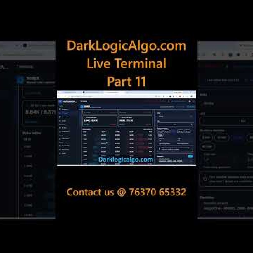 Dark Logic Algo – Fully Automated Trading Bot for Nifty & BankNifty | Scalping, HFT, Android Version