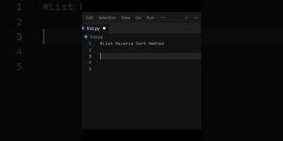 List Reverse Sort Method in Python || #shorts #WhenThoughtMetAlgorithm #viral #tech #python #list