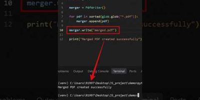 Python PDF Merger Script in Tamil ๐โก | Python Mini Project Series – 47th Project